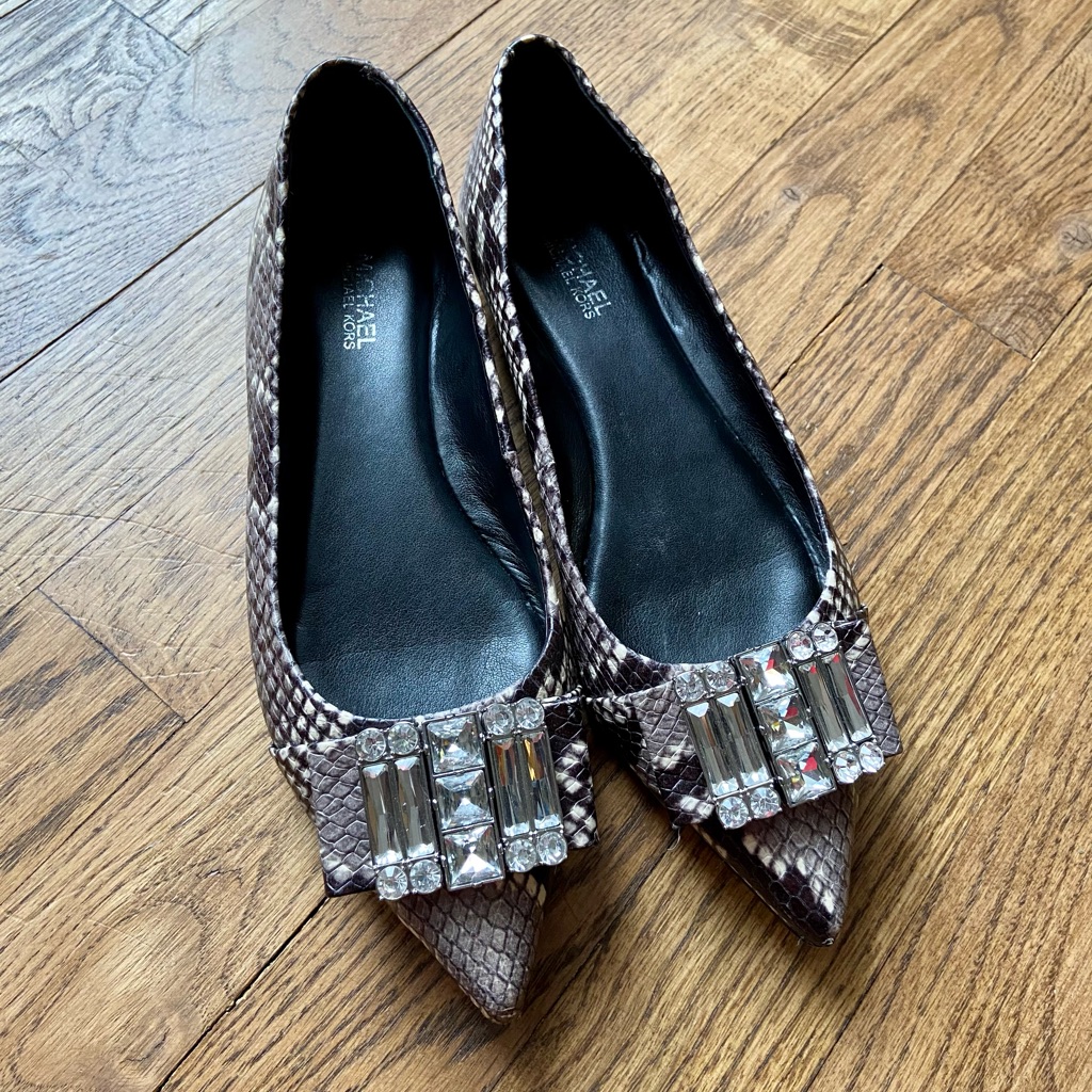 Michael Kors Michelle Flats Python